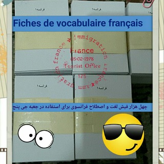 Fiches de vocabulaire français