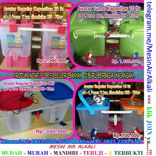 MESIN AIR ALKALI MUDAH - MURAH - MANDIRI - TERUJI - & TERBUKTI 0823.2200.9726